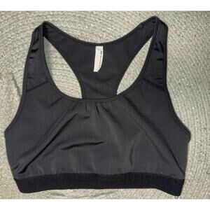 Free People FP Movement Womens Black Sports Bra Riverbank Pink Logo Sz S Classic
